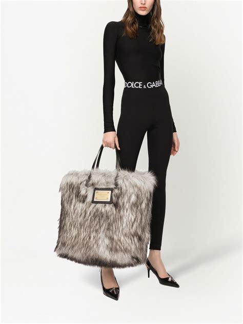 dolce gabbana faux fur bag|Faux fur shrug in Black for Women .